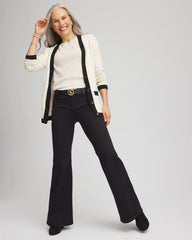 Chico's | Tipped Lady Jacket Cardigan/ English Cream