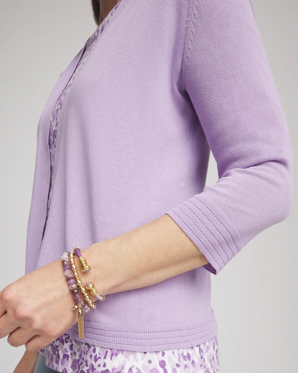 Chico's | Summer Romance Short Cardigan/ Gentle Lavender