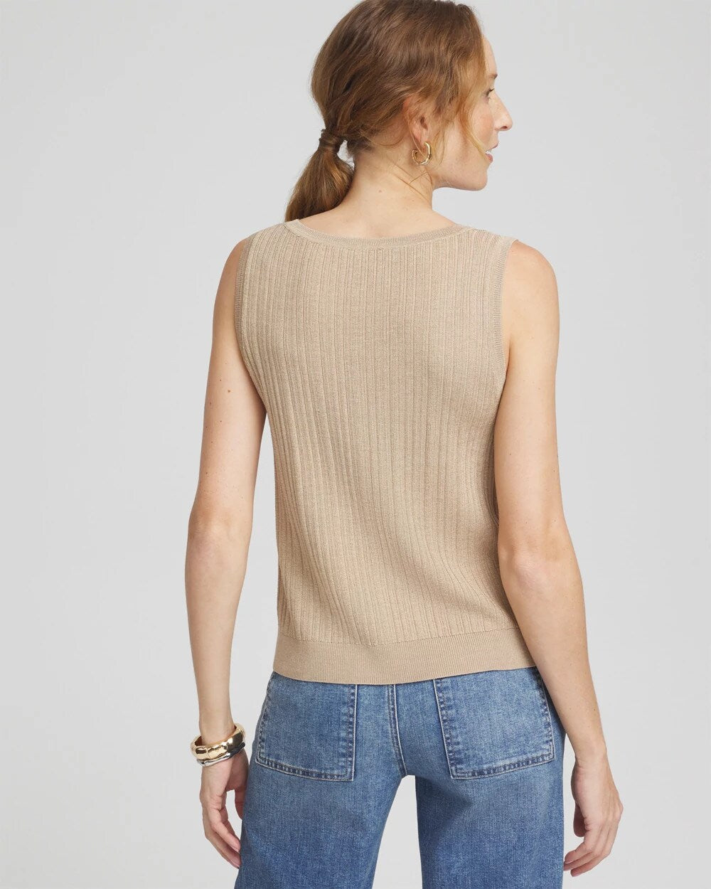 Chico's | Rib Stitch Pullover Tank/ Sycamore