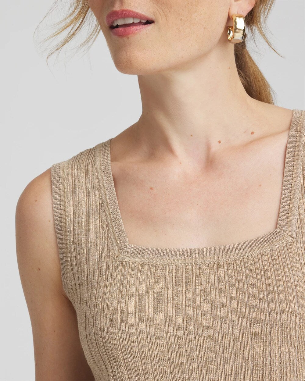 Chico's | Rib Stitch Pullover Tank/ Sycamore