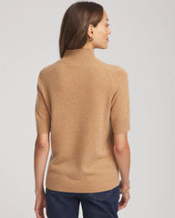 Chico's | Cashmere Elbow-Sleeve Sweater/ Camel
