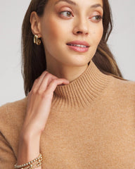 Chico's | Cashmere Elbow-Sleeve Sweater/ Camel
