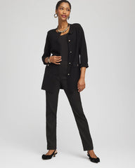 Chico's | Button-Down Crewneck Coatigan/ Black