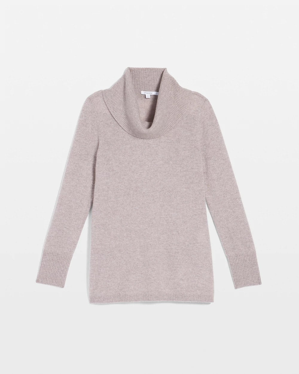 Chico's | Cowlneck Cashmere Pullover Tunic/ Taupe Heather