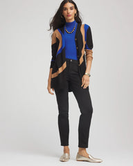 Chico's | Ella Colorblock Cardigan Sweater/ Black