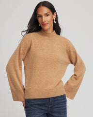 Chico's | Cashmere Mockneck Sweater/ Camel