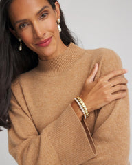 Chico's | Cashmere Mockneck Sweater/ Camel