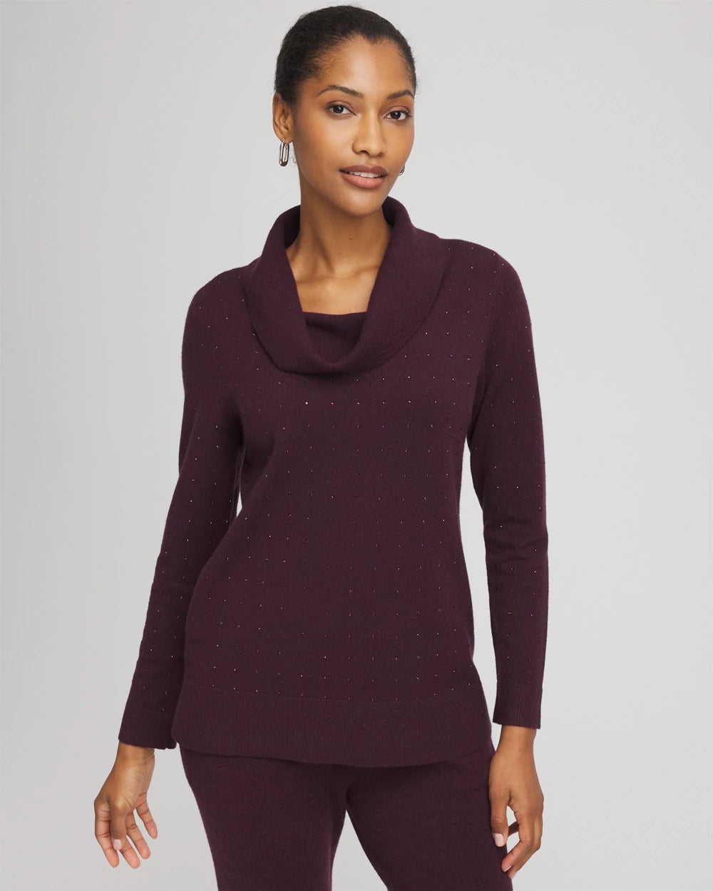 Chico's | Zenergy® Luxe Diamante Cowlneck Tunic/ Night Bloom