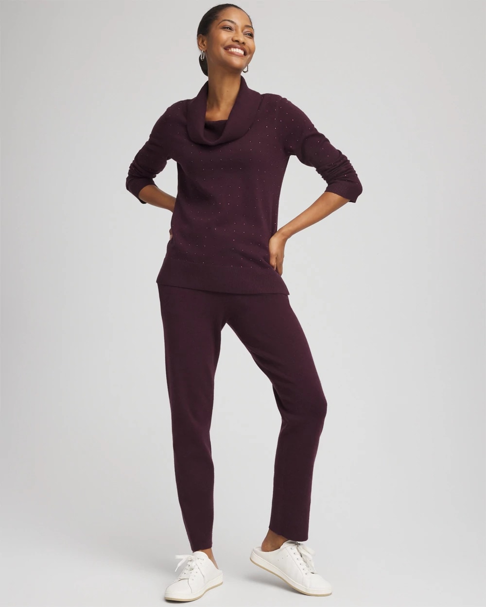 Chico's | Zenergy® Luxe Diamante Cowlneck Tunic/ Night Bloom