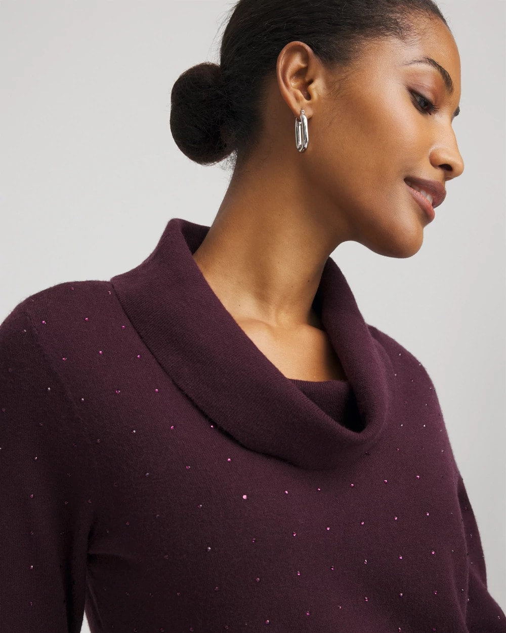 Chico's | Zenergy® Luxe Diamante Cowlneck Tunic/ Night Bloom