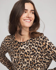 Chico's | Cashmere Animal Long-Sleeve Pullover Sweater/ Camel