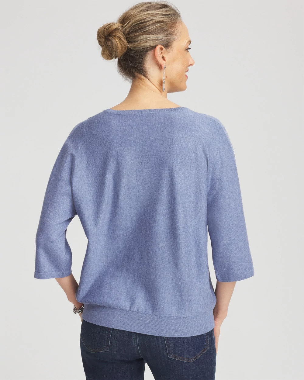 Chico's | Dolman V-Neck Sweater/ Blue Lotus