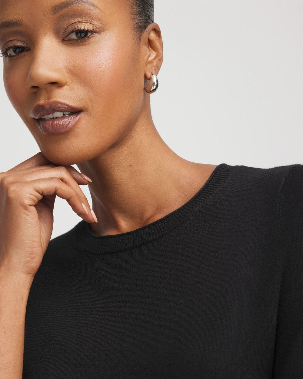 Chico's | Ella Classic-Fit Sweater Tee/ Black