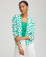 Chico's | Polka-Dot Summer Romance Short Cardigan/ Alabaster