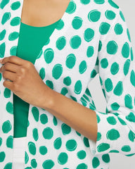 Chico's | Polka-Dot Summer Romance Short Cardigan/ Alabaster