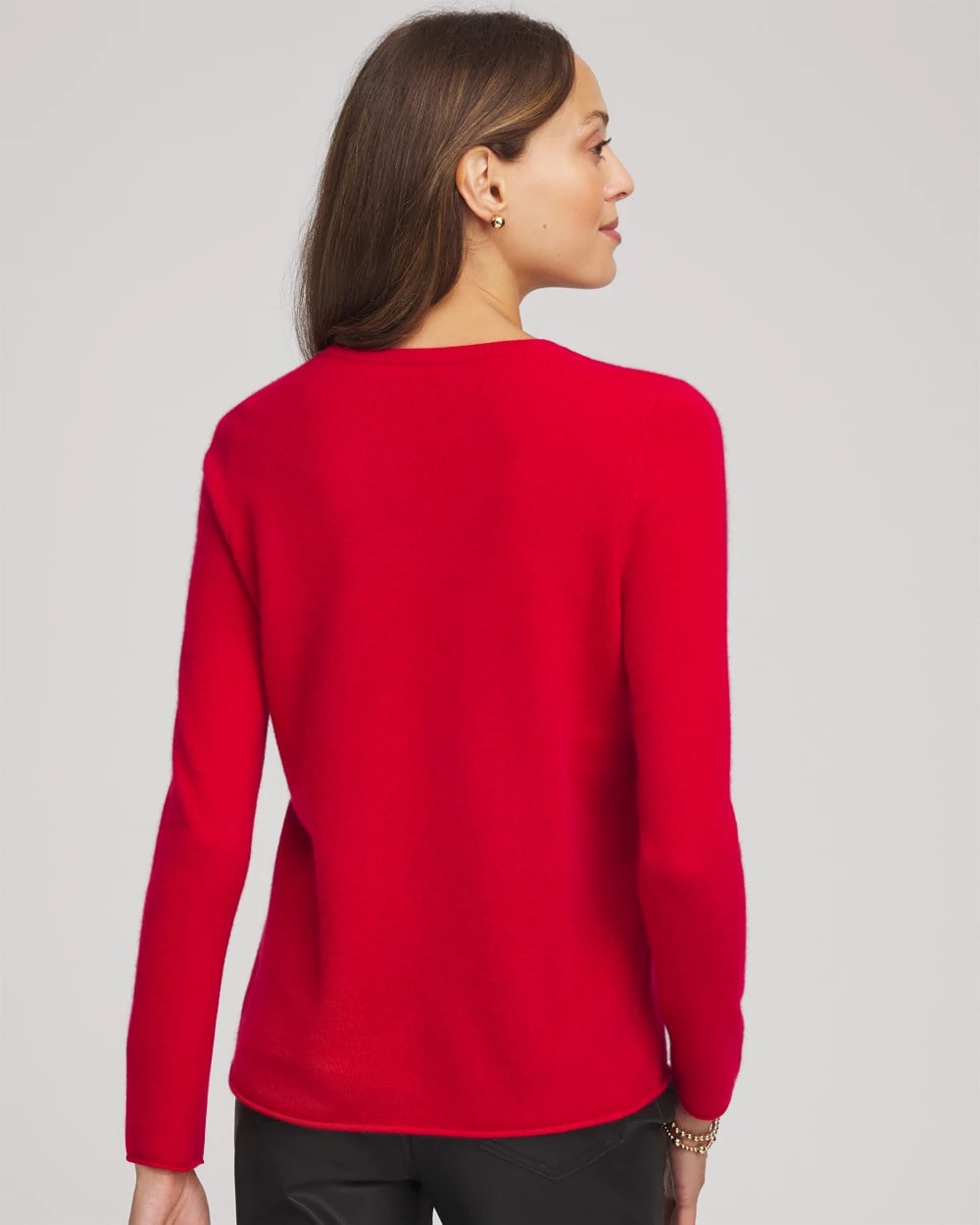 Chico's | Crewneck Cashmere Pullover Sweater/ Red