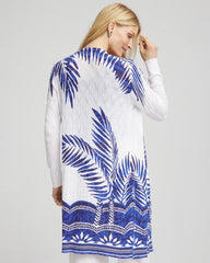 Chico's | Island Motif Pointelle Long Cardigan/ Alabaster
