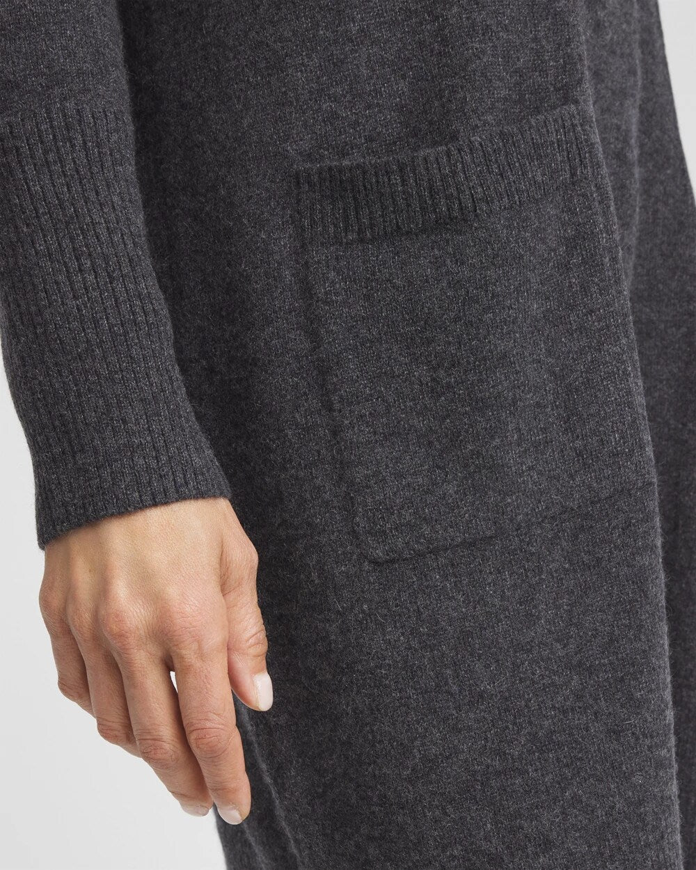 Chico's | Cashmere Duster Cardigan/ Dark Gray