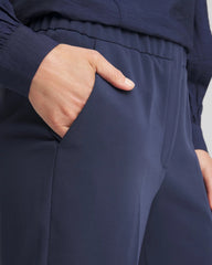 Chico's | Stretch Crepe Tapered Ankle Pants/ Passport Blue
