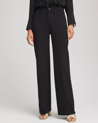 Chico's | Five-Pocket Wide-Leg Ponte Pants/ Black
