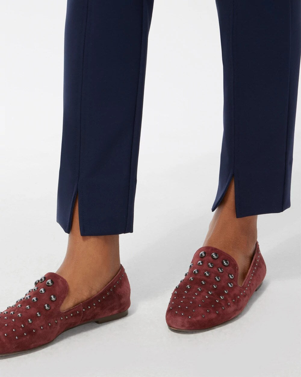 Chico's | Bi-Stretch Front Seam Slit Ankle Pants/ Ink