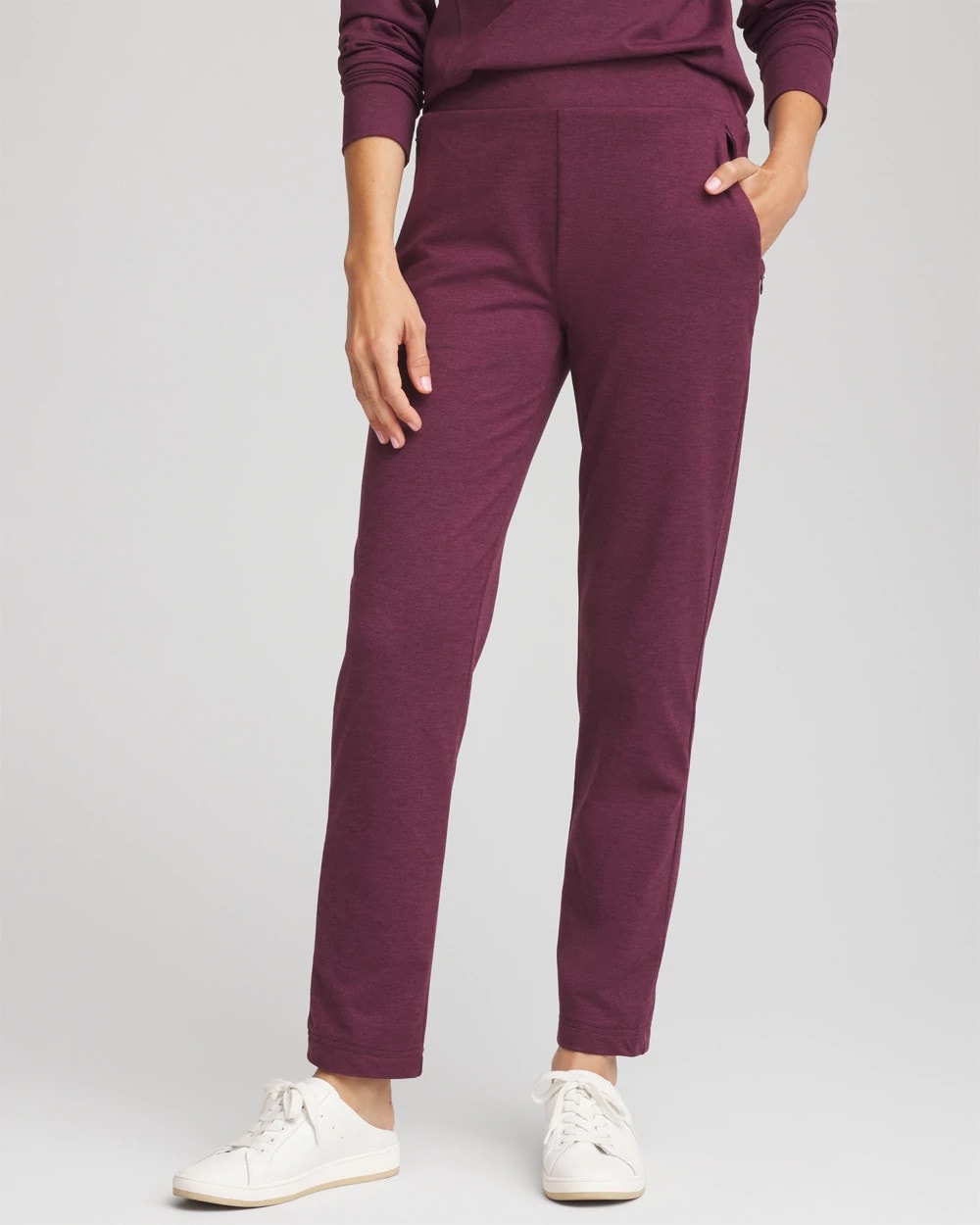 Chico's | Zenergy® Cloud Tapered Ankle Pants/ Blackened Burgundy