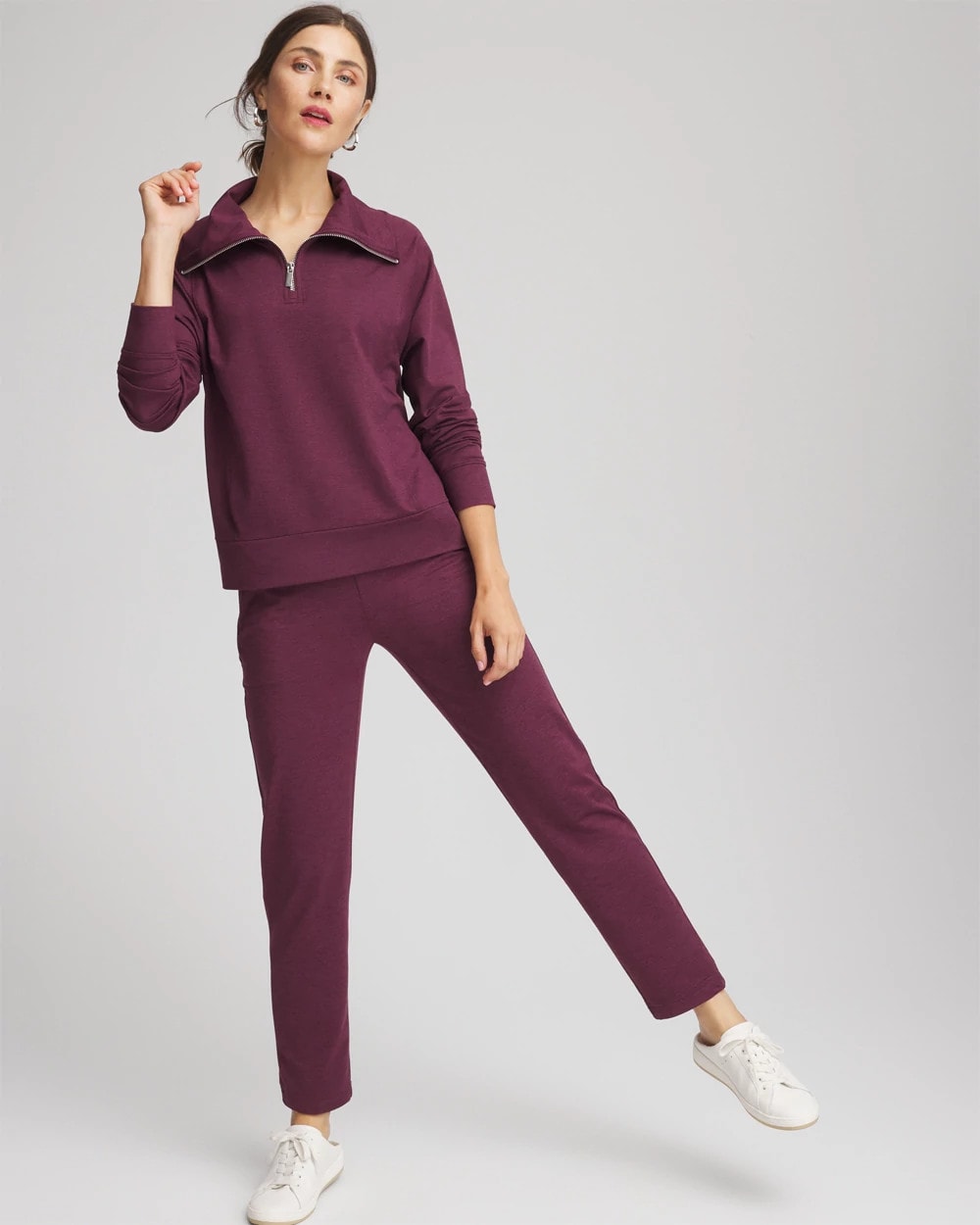 Chico's | Zenergy® Cloud Tapered Ankle Pants/ Blackened Burgundy