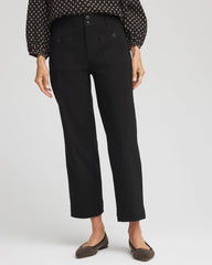 Chico's | Emme Four Pocket Straight Cropped Pants/ Black