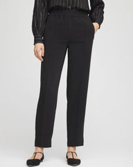Chico's | Crepe Side-Zip Tapered Ankle Pants/ Black