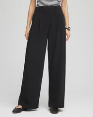Chico's | Crepe Pleated Relaxed Pants/ Black