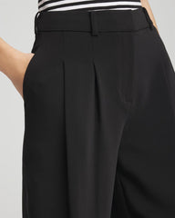 Chico's | Crepe Pleated Relaxed Pants/ Black
