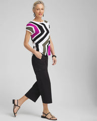 Chico's | Cargo Straight Leg Cropped Pants/ Black