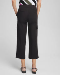 Chico's | Cargo Straight Leg Cropped Pants/ Black