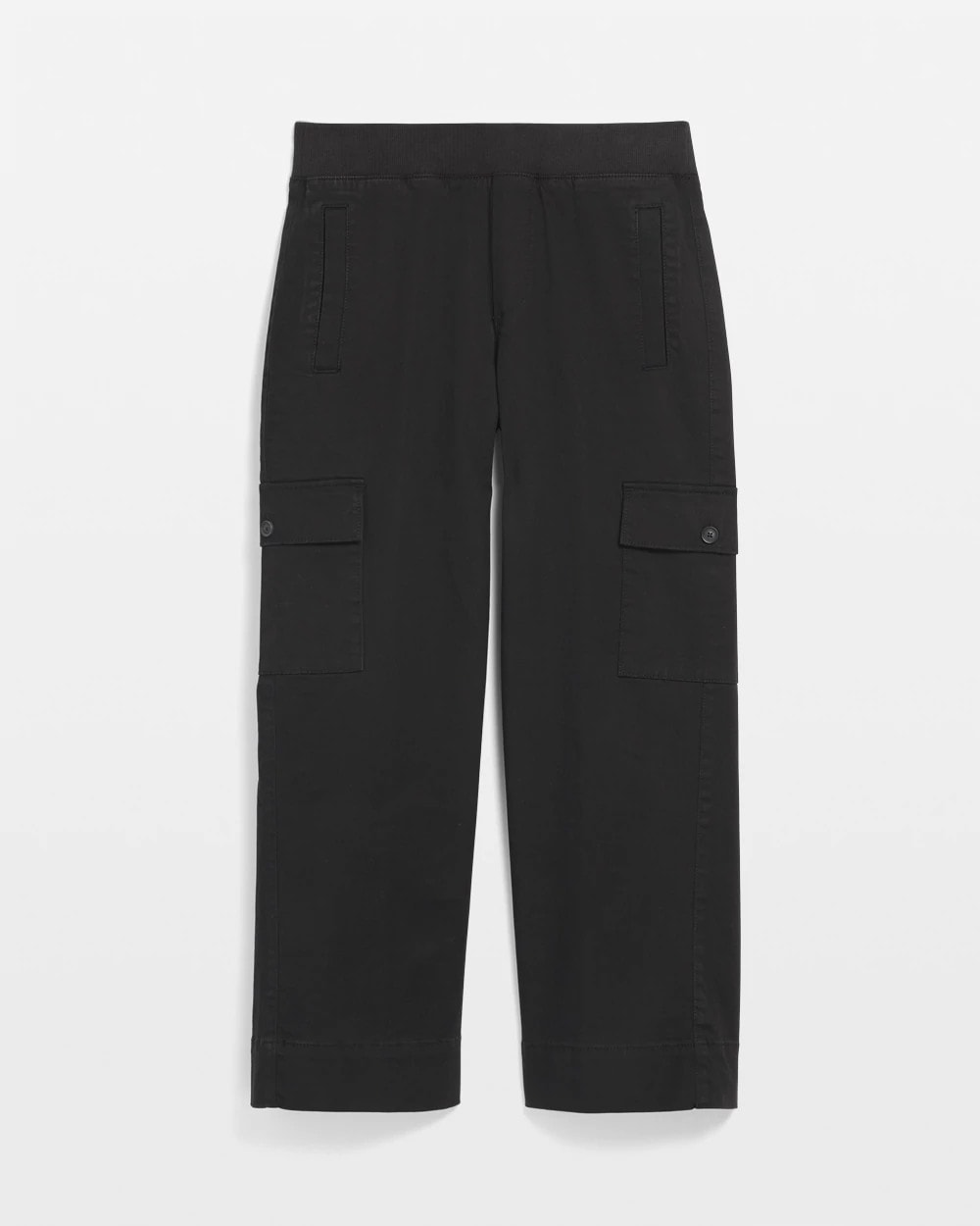 Chico's | Cargo Straight Leg Cropped Pants/ Black