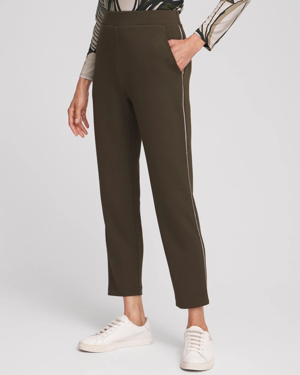 Chico's | Zenergy® Caviar Bead Scuba Ankle Pants/ Primordial Forest