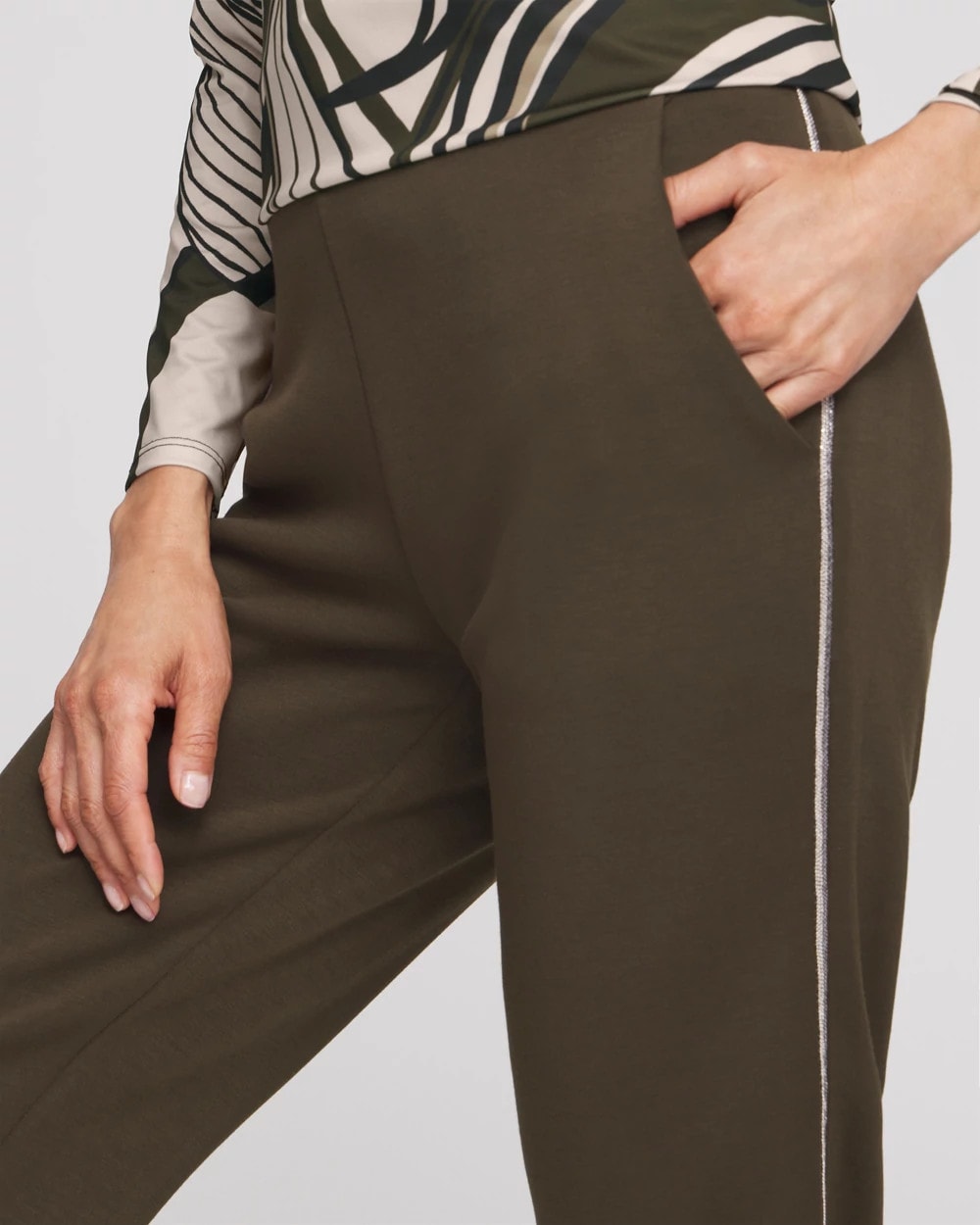 Chico's | Zenergy® Caviar Bead Scuba Ankle Pants/ Primordial Forest