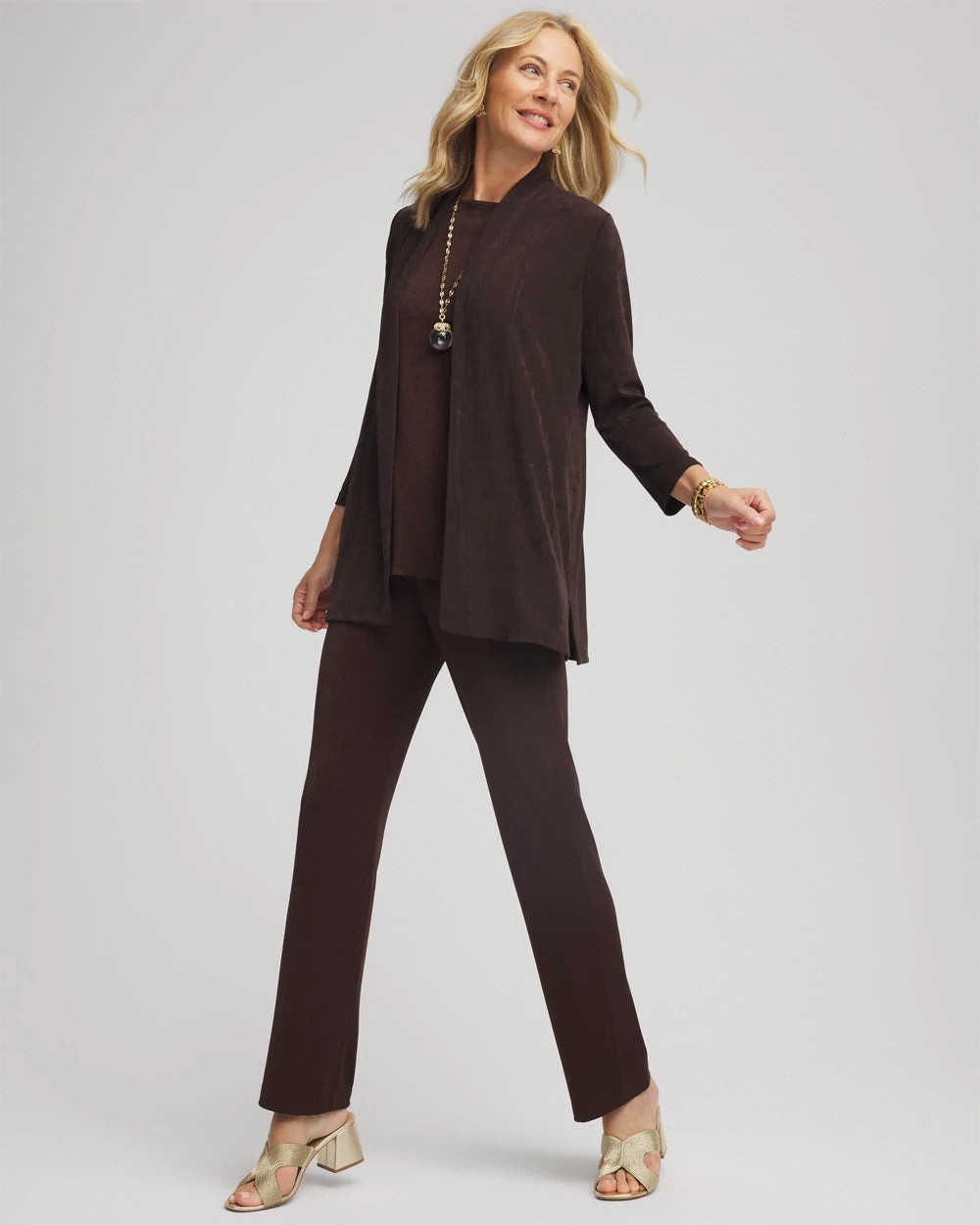 Chico's | Petite Travelers™ No Tummy Pants/ Cocoa Bean