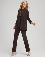 Chico's | Petite Travelers™ No Tummy Pants/ Cocoa Bean