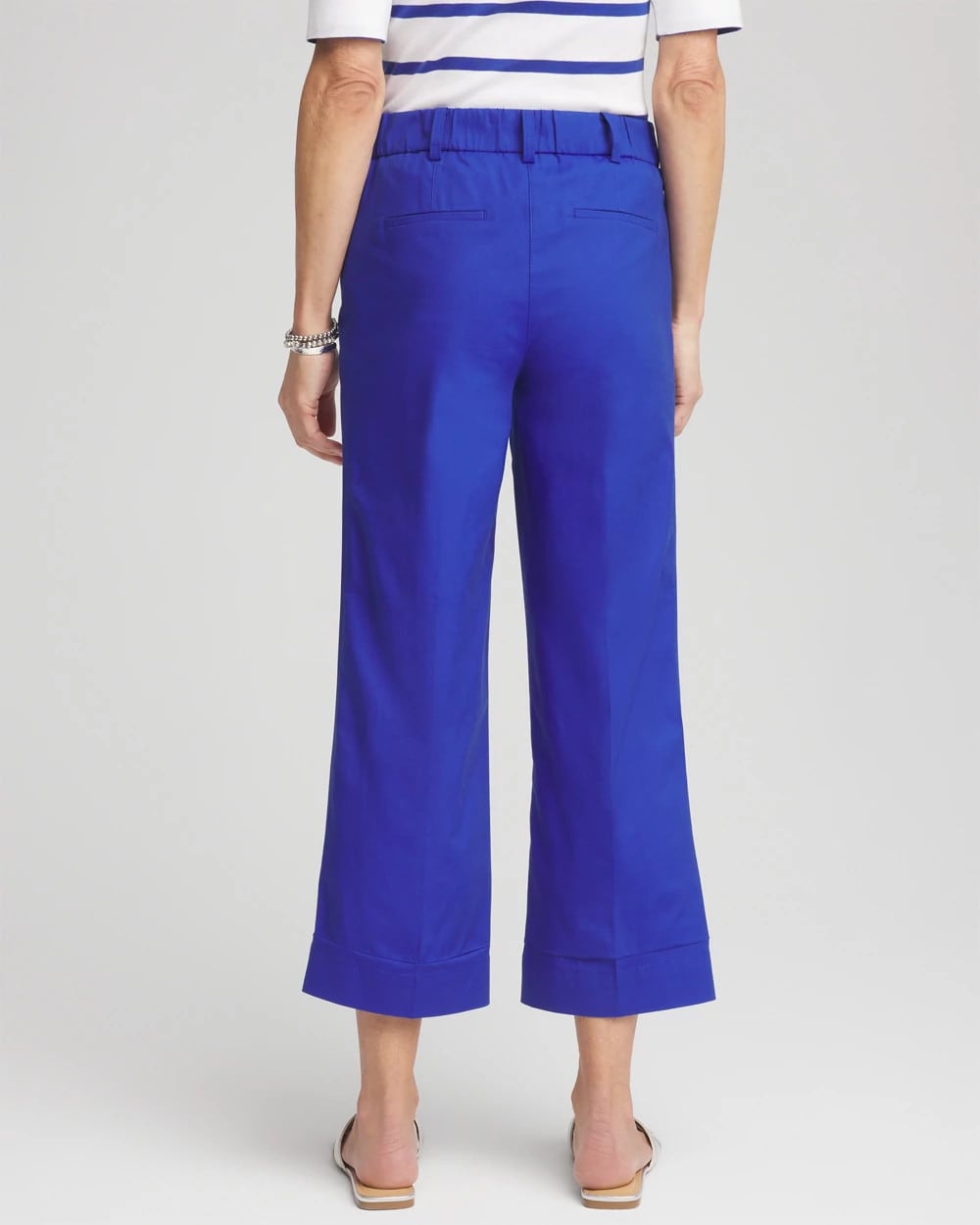Chico's | Lightweight Relaxed Straight Cropped Pants/ Rich Cobalt