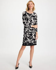 Chico's | Jersey Knit Boatneck Shift Dress/ Black