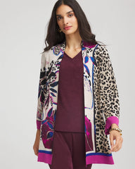 Chico's | Travelers™ Collection Artisanal Cardigan/ Blackened Burgundy