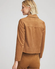 Chico's | Suede Cropped Jacket/ Burnt Sienna