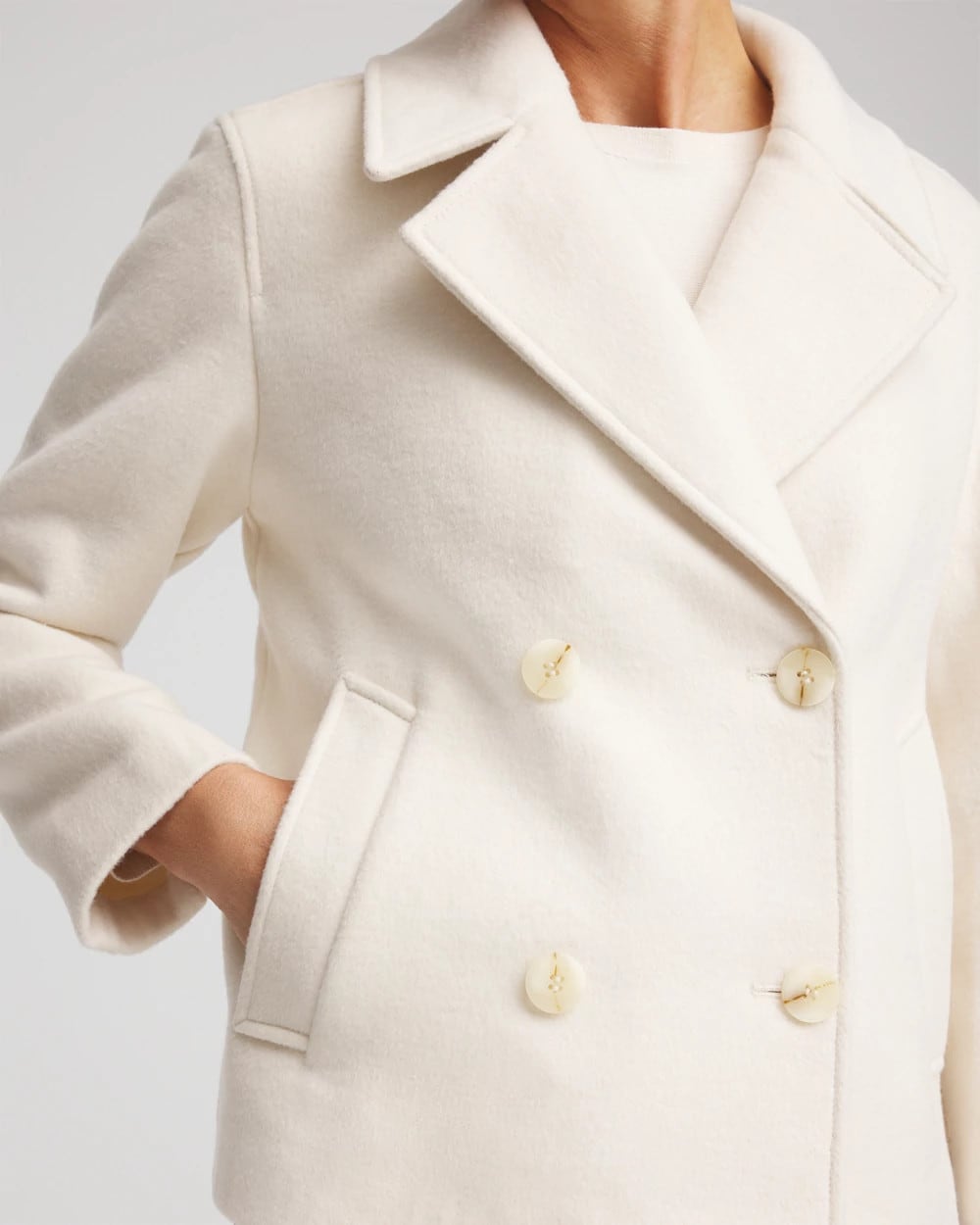 Chico's | Wool Peacoat/ English Cream