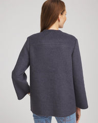 Chico's | Wool Scarf Jacket/ Dark Denim Heather