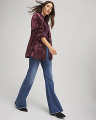 Chico's | Crushed Velvet Blazer/ Night Bloom