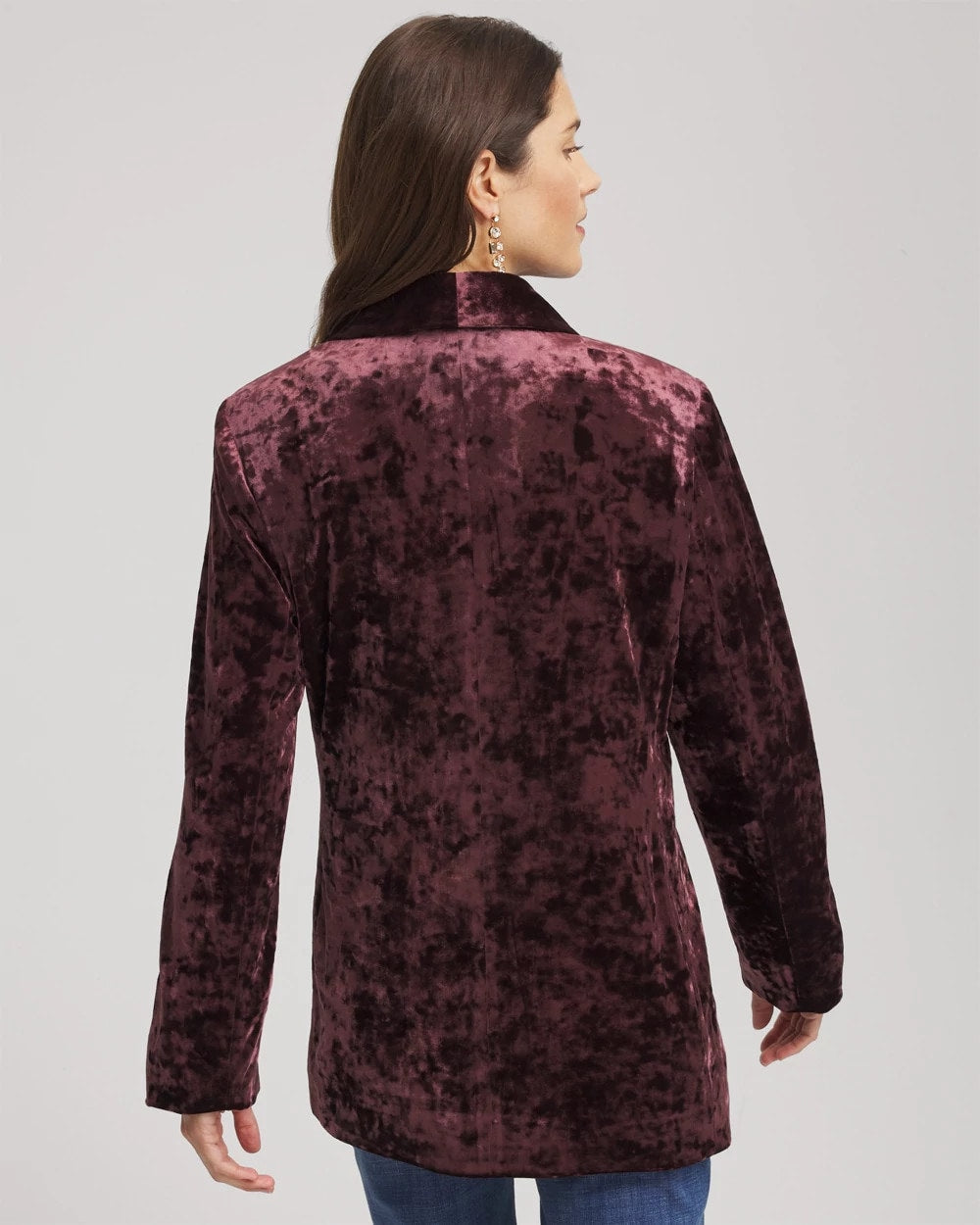 Chico's | Crushed Velvet Blazer/ Night Bloom