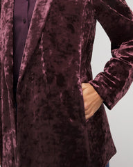 Chico's | Crushed Velvet Blazer/ Night Bloom