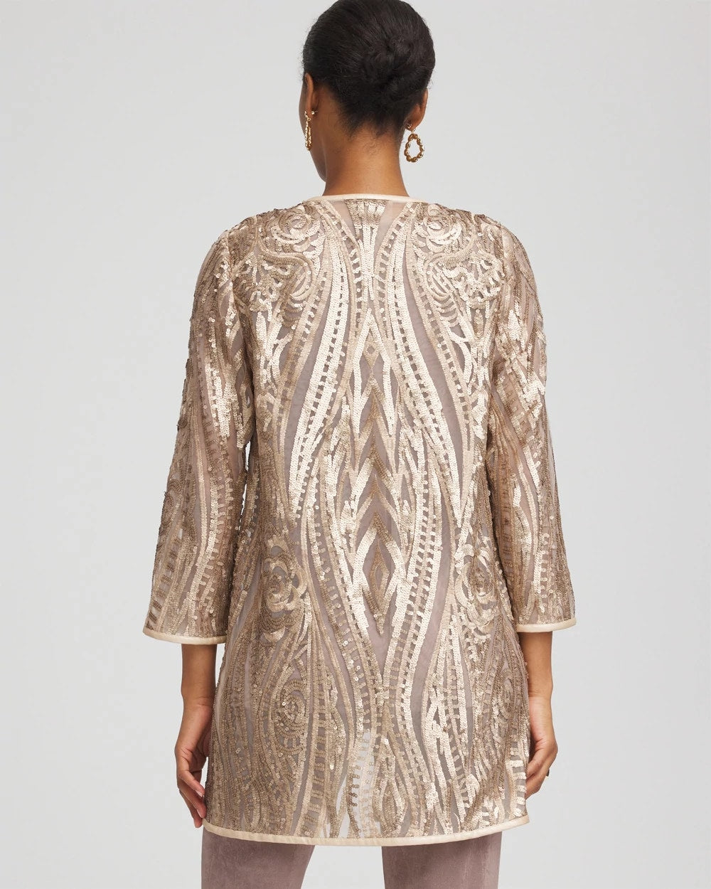 Chico's | Travelers™ Collection Champagne Sequins Jacket/ Champagne