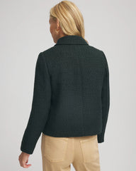 Chico's | Tweed Cropped Jacket/ Darkest Spruce