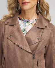 Chico's | Suede Moto Jacket/ Dried Mushroom